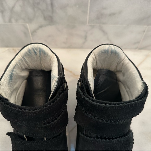 Isabel Marant Bilsy Hightop Sneaker- Black Leather & Suede, size 9 - Picture 5 of 6